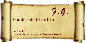 Fendrich Gizella névjegykártya