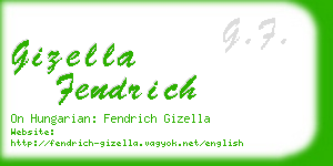 gizella fendrich business card
